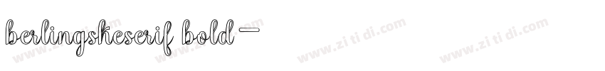 berlingskeserif bold字体转换